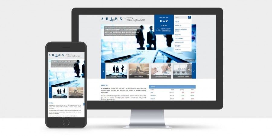 Website design and development for consulting company Ablex